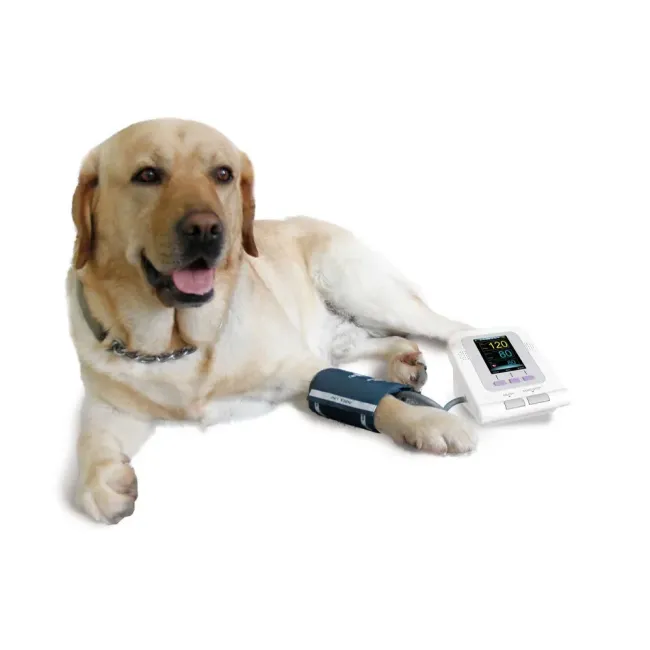 Tensiometru veterinar pentru animale Contec 08A-VET, 100 de seturi de masuratori, functie de alerta pentru valori anormale, ecran LCD color, oprire automata, 3 mansete BITContec08AVET