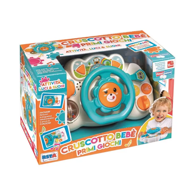 Volan interactiv cu sunete si lumini, pentru bebelusi, 18 luni, multicolor