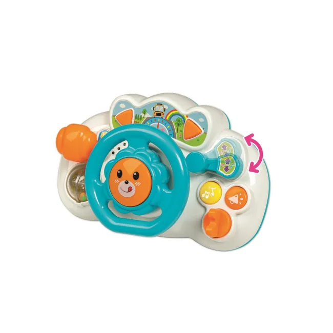 Volan interactiv cu sunete si lumini, pentru bebelusi, 18 luni, multicolor