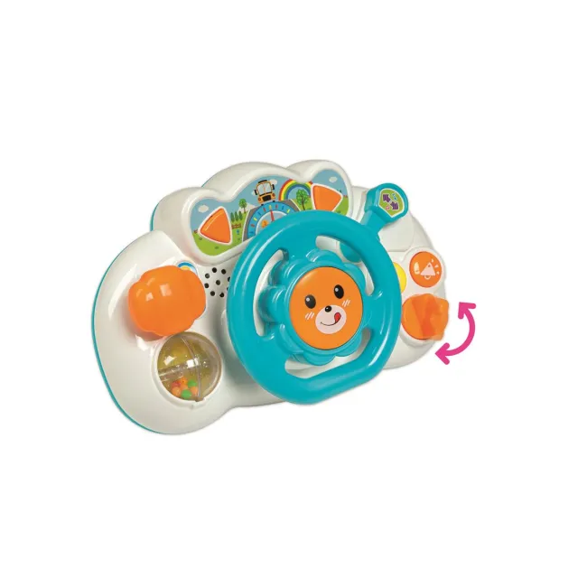 Volan interactiv cu sunete si lumini, pentru bebelusi, 18 luni, multicolor