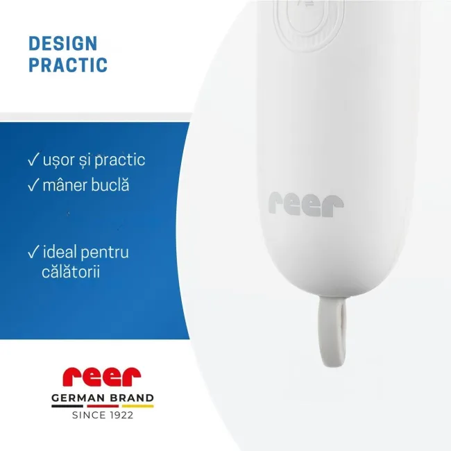 Aparat pentru tratarea intepaturilor de insecte, tratament prin caldura fara chimicale, 2 trepte de temperatura, bucla de prindere, baterii incluse, produs medical certificat, Reer ItchRelief 81140