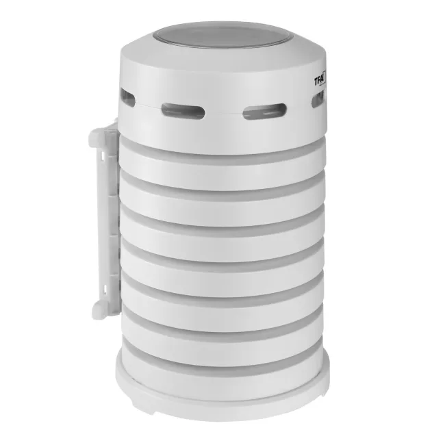 Carcasa protectie senzor meteo exterior, ventilator solar integrat, ecranare radiatii solare UV, protectie ploaie, TFA 98.1111.02