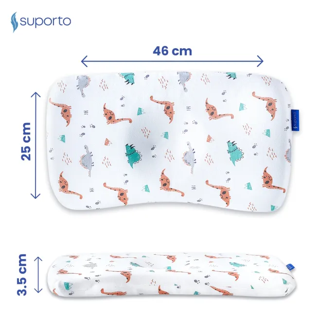 HUSA de schimb / Fata de perna pentru Perna ortopedica Baby nou nascuti 8-24 luni | Multicolora cu Dinozauri SPTHPBEDINO