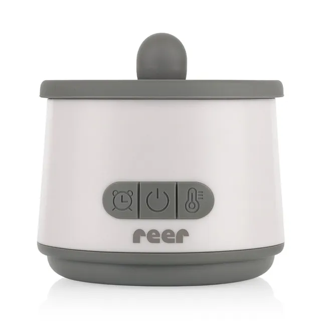 Incalzitor portabil biberoane si alimente pentru bebelusi, 4 trepte temperatura 37-50&deg;C, acumulator cu incarcare USB-C, 3 adaptoare biberon incluse, afisaj temperatura, timer cu oprire automata, independent de priza, Reer Heat2Go 33060
