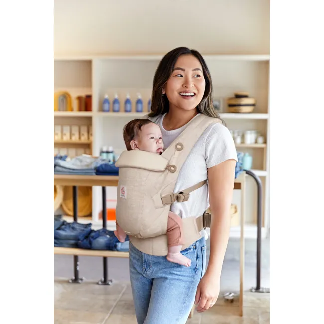 Marsupiu Ergobaby Adapt , Natural Linen, 0 - 48 luni , 3,2 - 20,4 kg TNABCANATLIN