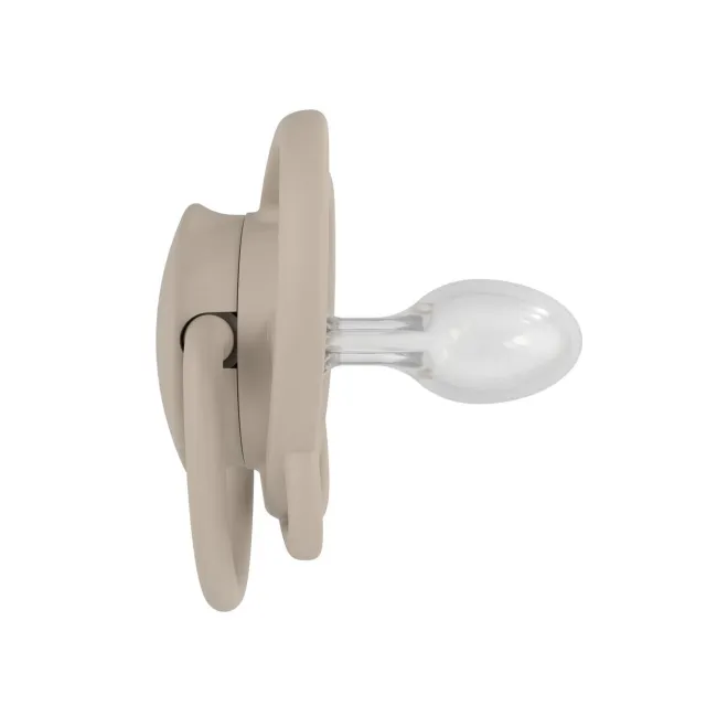 Set 2 suzete nip Butterfly cu tetina ortodontica din silicon, forma simetrica, fara BPA, cu inel pentru prindere usoara, 0-6 luni, nip Butterfly 31050