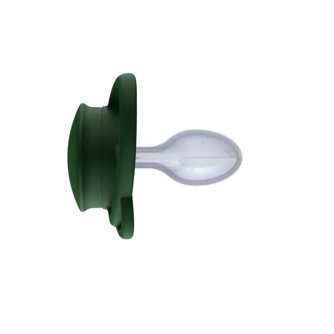 Set 2 suzete nip My Butterfly cu tetina ortodontica din silicon, forma simetrica, din materiale naturale regenerabile, fara BPA, cutie de transport si sterilizare, 5-18 luni, verde, nip My Butterfly Green 38861