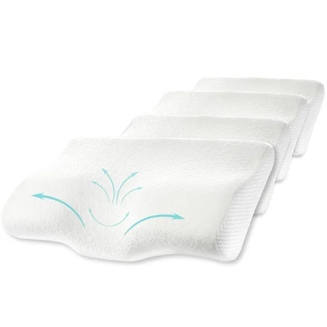 Set 4X perne cu suport cervical din spuma cu memorie pentru copii 10-16 ani Suporto&reg;️ 50x30, cu perforatii SPTSET4PDCAC0