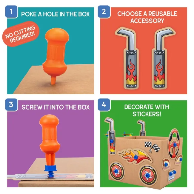 Set de creatie boxineers&trade; - vehicule din carton