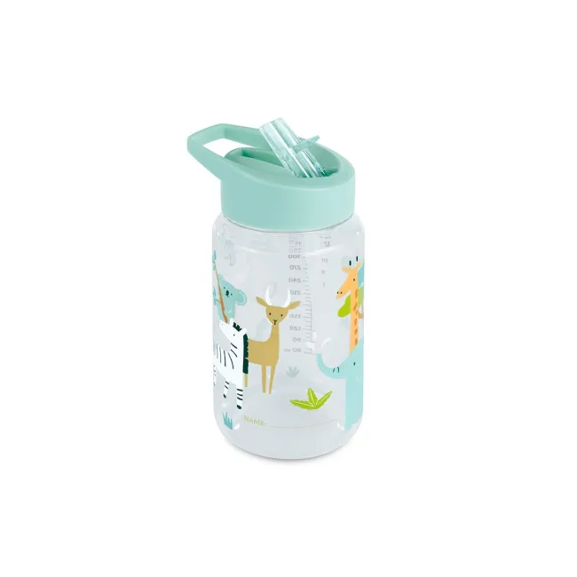 Sticla Tranzitie cu Pai, din Tritan, Miniland Kiddie Jungle TNA89622