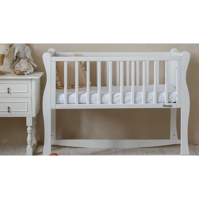 Talpi Leagan Pentru Mini Patut Noble Crib, Alb Pjbc8258