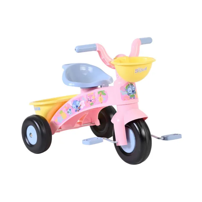 Tricicleta copii, Disney Stitch, culoare roz, recomandata pentru 1-3 Ani, cos transport pe ghidon, greutate maxima admisa 25 kg FUNK75005