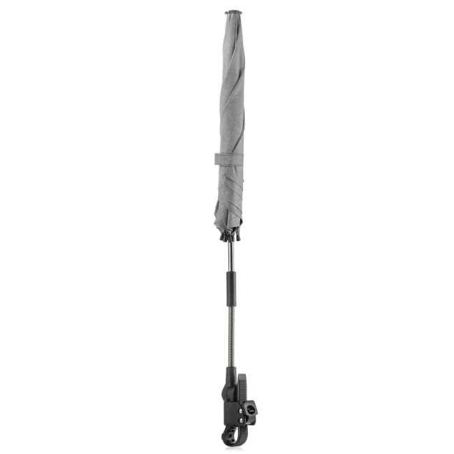 Umbrela parasolar carucior copii, protectie UV 80+, forma patrata 80 cm, reglabila 180&deg;, prindere universala anti-alunecare, gri melange, Reer ShineSafe 84271