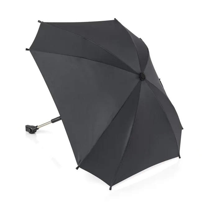 Umbrela parasolar carucior copii, protectie UV 80+, forma patrata 80 cm, reglabila 180&deg;, prindere universala anti-alunecare, negru, Reer ShineSafe 84261