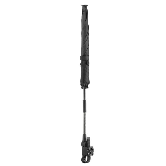 Umbrela parasolar carucior copii, protectie UV 80+, forma patrata 80 cm, reglabila 180&deg;, prindere universala anti-alunecare, negru, Reer ShineSafe 84261
