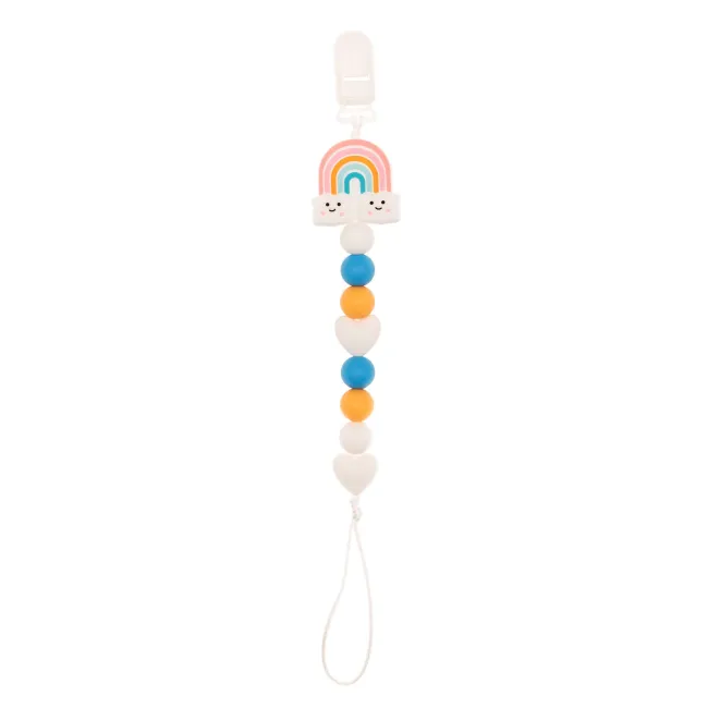 Colier pentru suzeta din silicon - Coccorito, Rainbow