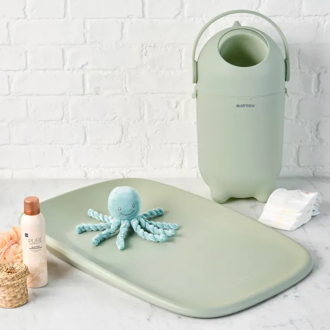 Cos pentru scutece Nattou Dropy, verde, 27 cm