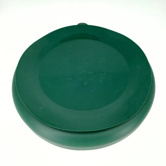 Farfurie rotunda din silicon compartimentata, Coccorito, Dark Green
