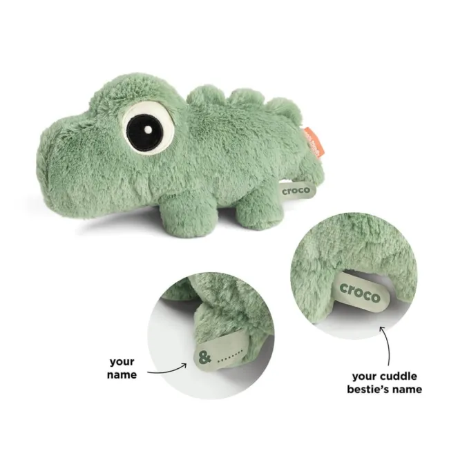 Jucarie de plus Done by Deer Cuddle Bestie Croco Verde 28 cm