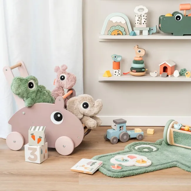 Jucarie de plus Done by Deer Cuddle Bestie Croco Verde 28 cm