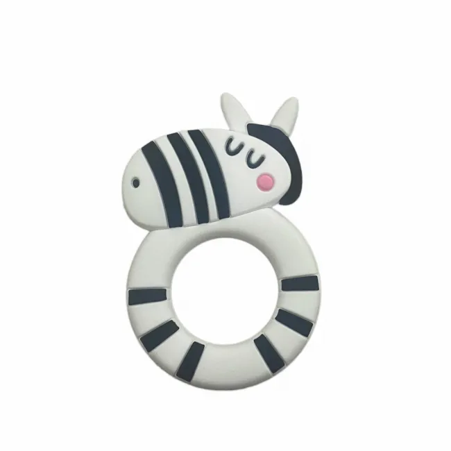 Jucarie pentru dentitie din silicon, Coccorito, Zebra