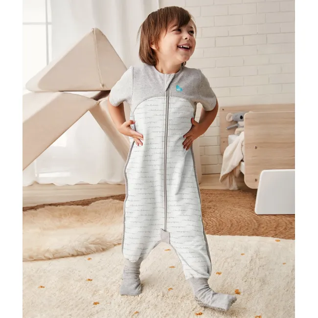 Love to Dream, sac de dormit cu picioruse si maneca scurta, 1 TOG, 3 Ani, Grey