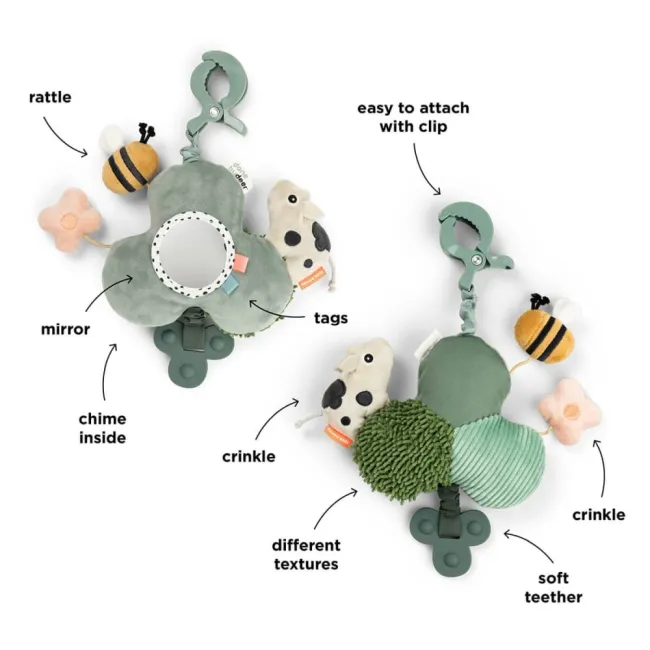 Oglinda de activitati cu clema Done by Deer Tiny Farm Verde