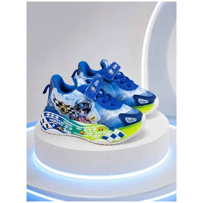 Pantofi sport cu lumini led, masinuta de curse, superbaby, albastru adt-60-x-r