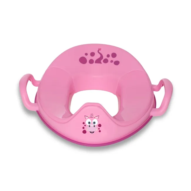 Reductor cu manere pentru toaleta, My Trainer Seat, Dragon roz