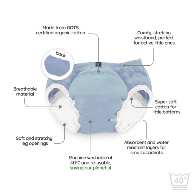 Set de 3 chilotei de antrenament la olita My Little Training Pants, 3-4 ani, Ocean Blue