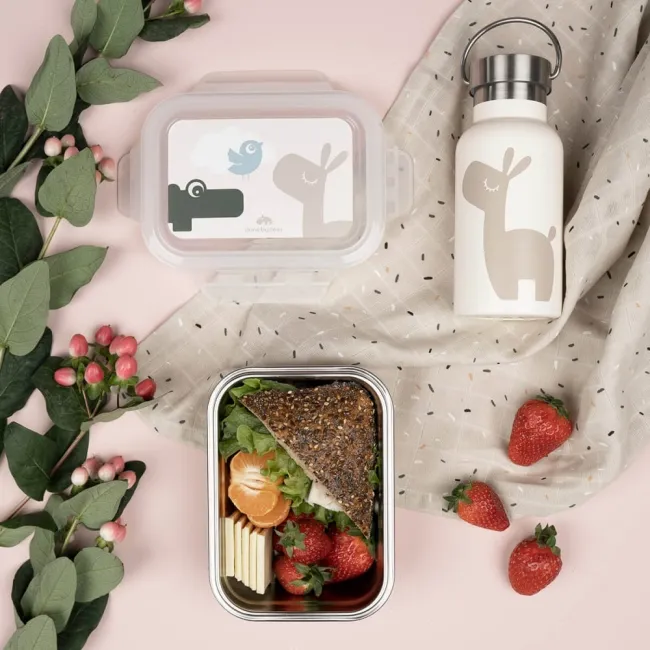 Sticla termos din inox pentru copii Done by Deer Lalee Bej 350 ml