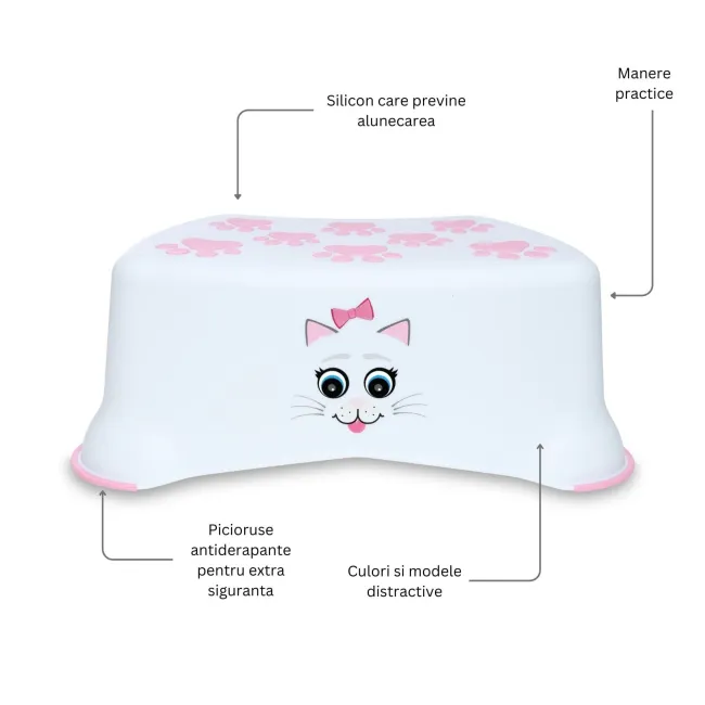 Treapta inaltatoare pentru copii, My Step Stool, Pisica