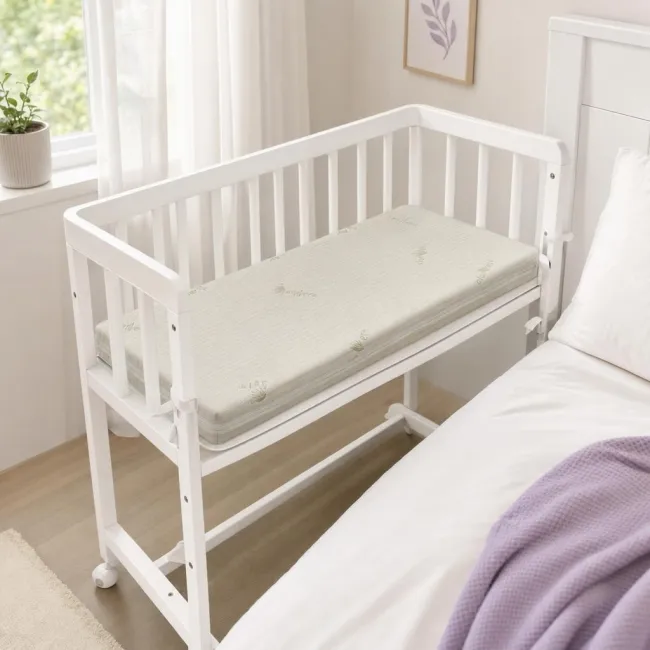 Saltea Dualnest 80x35x10 cm in 3 straturi pentru co-sleeper, husa Jacquard - ASC6427968128494