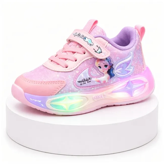 Adidasi cu luminite pentru fetite super cute doll adt-19-1