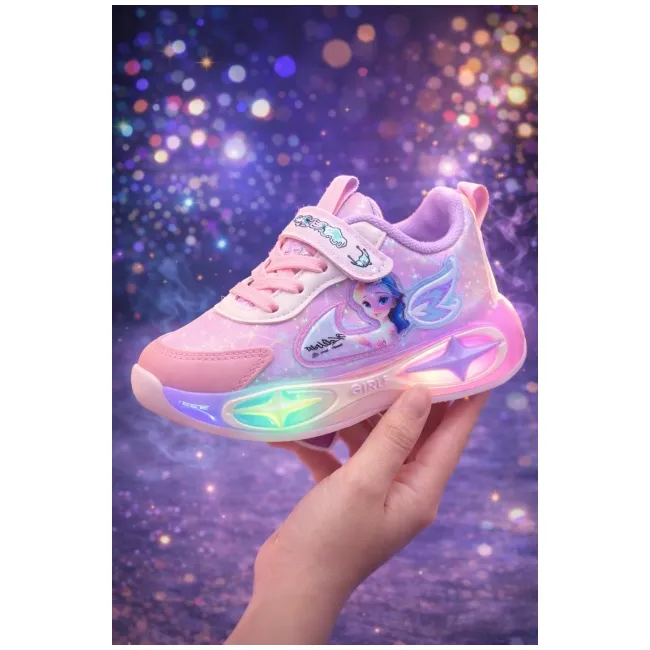 Adidasi cu luminite pentru fetite super cute doll adt-19-1