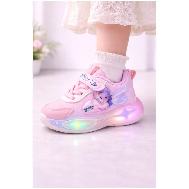 Adidasi cu luminite pentru fetite super cute doll adt-19-1