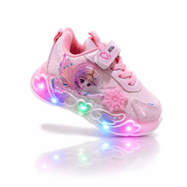 Pantofi sport cu luminite, model cu zana, piele ecologica, fete, roz ad30-8-7-8-r