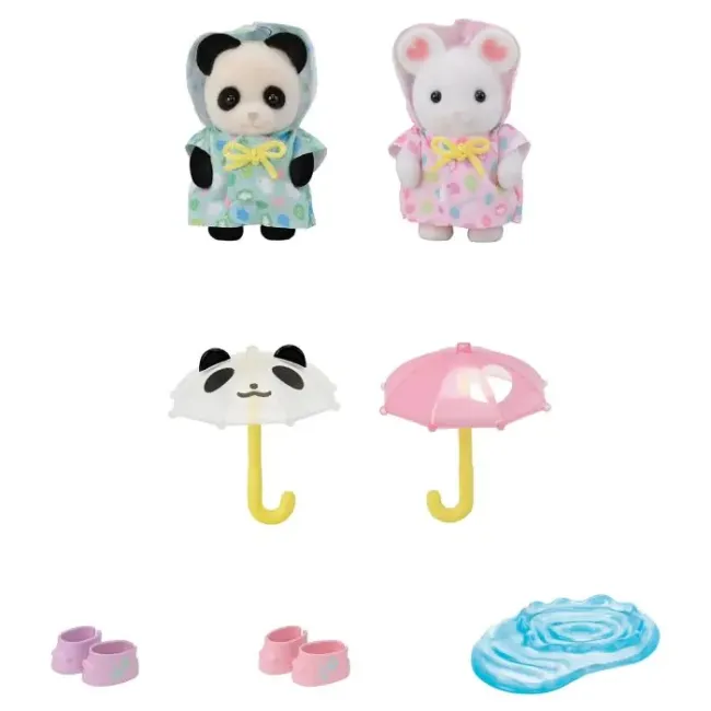 Sylvanian families-prietenii de la gradinita - duo pentru o zi ploioasa sf5748