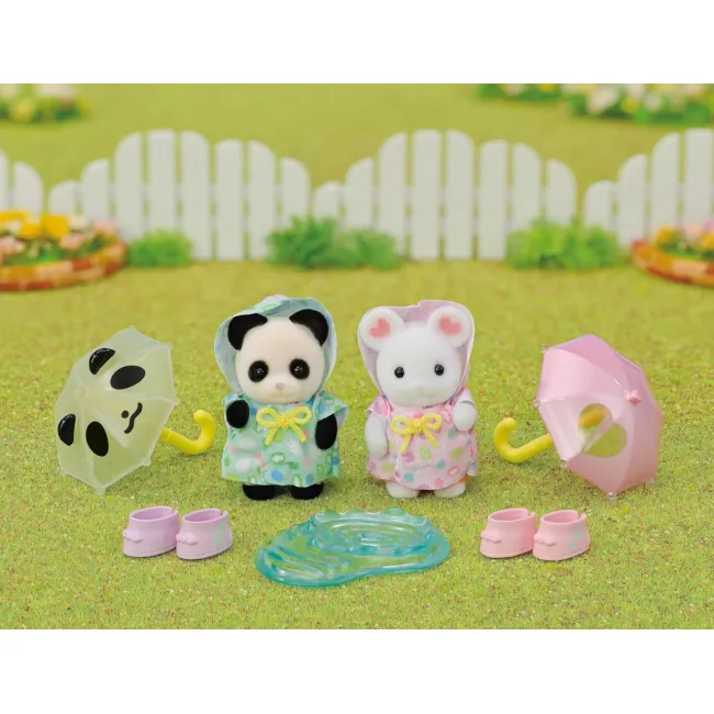 Sylvanian families-prietenii de la gradinita - duo pentru o zi ploioasa sf5748