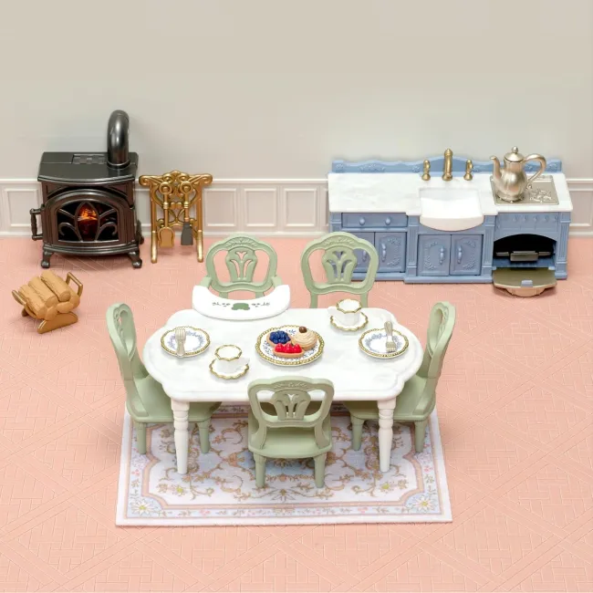 Sylvanian families-salon de dining elegant pt conacul riverside sf5867