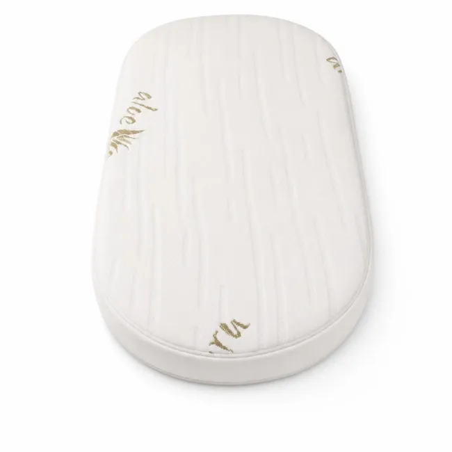Saltea Ovala Fiber 69x38x4 cm in 2 straturi  pentru cos / landou , 2 fete diferite, husa Jacquard Deluxe - ASC6427968155100