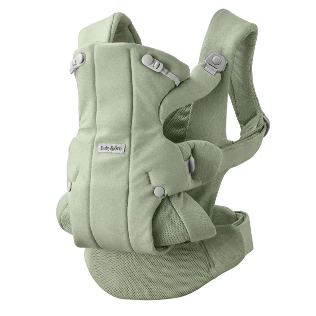 Baby Bjorn - Marsupiu ergonomic Baby Carrier Hold, Light Green, tesatura periata