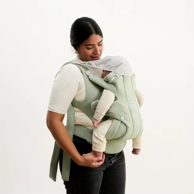 Baby Bjorn - Marsupiu ergonomic Baby Carrier Hold, Light Green, tesatura periata