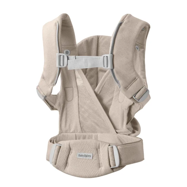 Baby Bjorn - Marsupiu ergonomic Baby Carrier Hold, Sand Gray, tesatura periata