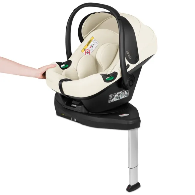 Baza scaun auto i-Size PLUS, Lionelo, Astrid, Cu Isofix, Cu indicatori pentru instalare corecta, Rotire 180 grade, Negru BYNLO-ASTRID_I-SIZE_BASE_PLUS_BLACK