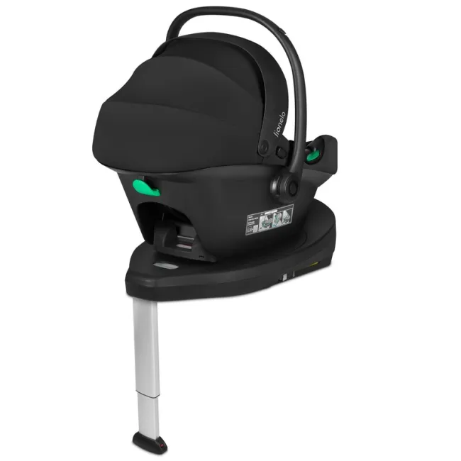 Baza scaun auto i-Size PLUS, Lionelo, Astrid, Cu Isofix, Cu indicatori pentru instalare corecta, Rotire 180 grade, Negru BYNLO-ASTRID_I-SIZE_BASE_PLUS_BLACK