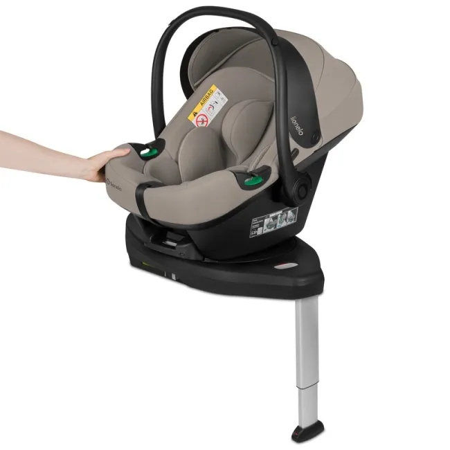 Baza scaun auto i-Size PLUS, Lionelo, Astrid, Cu Isofix, Cu indicatori pentru instalare corecta, Rotire 180 grade, Negru BYNLO-ASTRID_I-SIZE_BASE_PLUS_BLACK