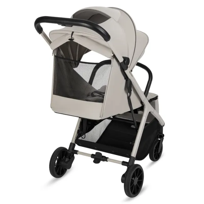 Carucior sport, Lionelo, Cloe Plus, Cu accesorii, Cadru din aluminiu, Pana la 22 kg, Usor, Pliere compacta pentru avion, cu o singura mana, Ideal pentru toate tipurile de suprafete, 6 luni+, Bej BYNLO-CLOE_PLUS_BEIGE_SAND