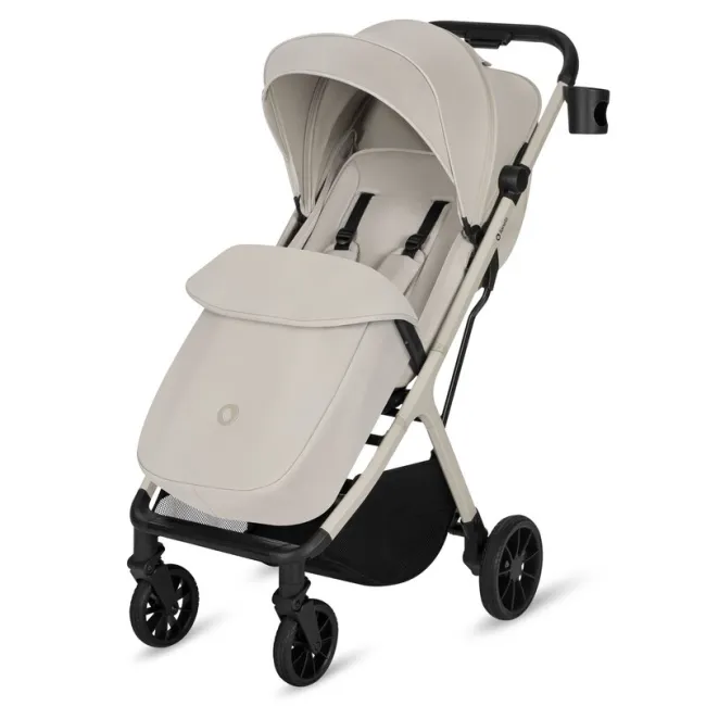 Carucior sport, Lionelo, Cloe Plus, Cu accesorii, Cadru din aluminiu, Pana la 22 kg, Usor, Pliere compacta pentru avion, cu o singura mana, Ideal pentru toate tipurile de suprafete, 6 luni+, Bej BYNLO-CLOE_PLUS_BEIGE_SAND