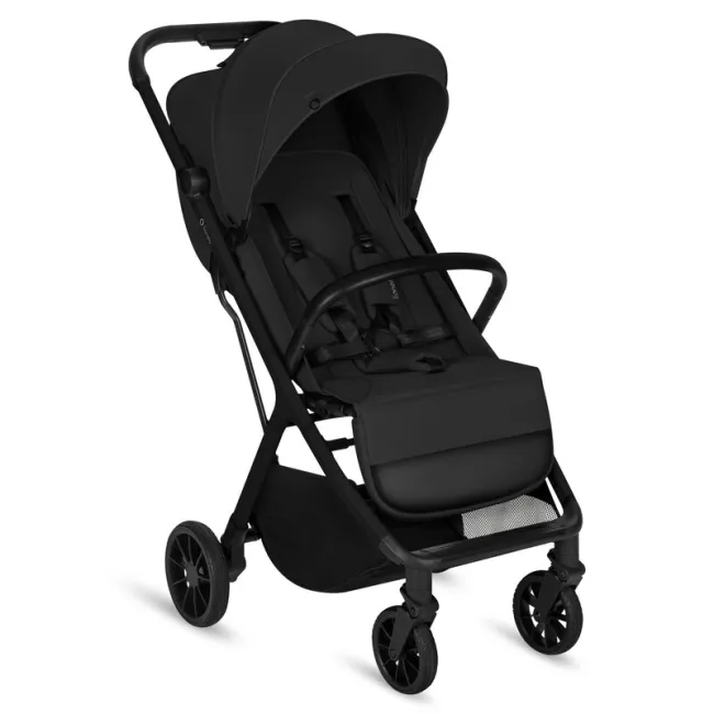 Carucior sport, Lionelo, Cloe Plus, Cu accesorii, Cadru din aluminiu, Pana la 22 kg, Usor, Pliere compacta pentru avion, cu o singura mana, Ideal pentru toate tipurile de suprafete, 6 luni+, Negru BYNLO-CLOE_PLUS_BLACK_ONYX